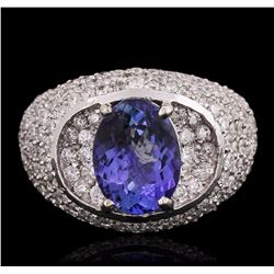 14KT White Gold 2.69ct Tanzanite and Diamond Ring
