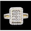 Image 1 : 10KT Two-Tone Gold 0.75ctw Diamond Ring