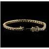 Image 3 : 14KT Yellow Gold 5.01ctw Diamond Tennis Bracelet