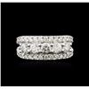 Image 1 : 14KT White Gold 1.47ctw Diamond Ring