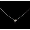 Image 2 : 14KT White Gold 0.24ct Diamond Necklace