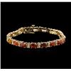 Image 1 : 14KT Yellow Gold 10.83ctw Sapphire and Diamond Bracelet