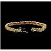 Image 3 : 14KT Yellow Gold 10.83ctw Sapphire and Diamond Bracelet