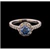 Image 1 : 1.00ctw Blue Diamond Ring - 14KT White Gold