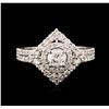 Image 1 : 14KT White Gold 1.08ctw Diamond Ring