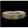 Image 2 : 14KT Yellow Gold 28.17ctw Multicolor Sapphire and Diamond Bracelet