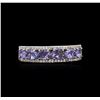 Image 1 : 1.13ctw Tanzanite and Diamond Ring - 14KT White Gold