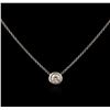 Image 2 : 14KT White Gold 0.37ct Diamond Necklace