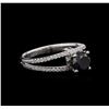 Image 2 : 1.71ctw Black Diamond Ring - 18KT White Gold