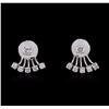 Image 1 : 14KT White Gold 0.60ctw Diamond Earrings