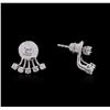 Image 2 : 14KT White Gold 0.60ctw Diamond Earrings
