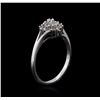 Image 3 : 14KT White Gold 0.10ctw Diamond Ring