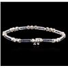 Image 2 : 14KT White Gold 2.38ctw Sapphire and Diamond Bracelet