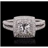 Image 1 : 18KT White Gold 1.99ctw Diamond Ring