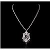 Image 1 : 14KT White Gold 2.13ctw Diamond Necklace