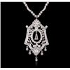 Image 2 : 14KT White Gold 2.13ctw Diamond Necklace