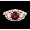 Image 1 : 14KT Yellow Gold 1.78ct Ruby and Diamond Ring