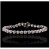 Image 1 : 14KT White Gold 8.20ctw Diamond Tennis Bracelet