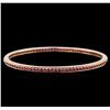Image 1 : 2.88ctw Pink Sapphire Bangle Bracelet - 14KT Rose Gold