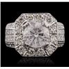 Image 1 : 14KT White Gold 5.79ctw Diamond Ring