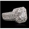 Image 2 : 14KT White Gold 5.79ctw Diamond Ring