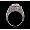 Image 3 : 14KT White Gold 5.79ctw Diamond Ring