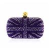 Image 2 : Alexander McQueen Purple Suede Jewel Embroidered Clutch