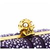 Image 4 : Alexander McQueen Purple Suede Jewel Embroidered Clutch