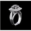 Image 3 : 4.92ctw Black Diamond Ring - 18KT White Gold