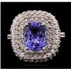 Image 1 : 14KT White Gold 3.26ct Tanzanite and Diamond Ring