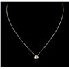 Image 1 : 14KT Yellow Gold 0.65ct Diamond Pendant With Chain