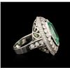 Image 3 : 18KT White Gold 13.35ct Emerald and Diamond Ring