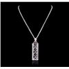 Image 1 : 14KT White Gold 155.79ct Kunzite and Diamond Pendant With Chain