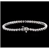 Image 2 : 14KT White Gold 2.01ctw Diamond Tennis Bracelet
