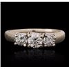 Image 1 : 14KT White Gold 0.84ctw Diamond Ring