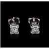 Image 1 : 14KT White Gold 0.50ctw Diamond Stud Earrings