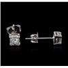 Image 2 : 14KT White Gold 0.50ctw Diamond Stud Earrings