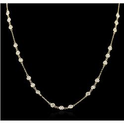 14KT Yellow Gold 2.96ctw Diamond Necklace