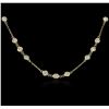Image 2 : 14KT Yellow Gold 2.96ctw Diamond Necklace