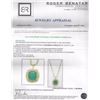 Image 4 : 18KT Two-Tone Gold GIA Certified 36.24ct Emerald and Diamond Pendant With Chain