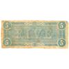 Image 2 : $5 1864 Richmond Virginia Confederate States of America Bank Note
