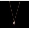 Image 2 : 14KT Rose Gold 1.76ct Tanzanite and Diamond Pendant With Chain