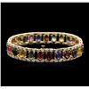 Image 1 : 14KT Yellow Gold 23.25ctw Sapphire and Diamond Bracelet