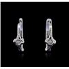 Image 1 : 14KT White Gold 0.03ctw Diamond Earrings