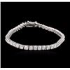 Image 1 : 14KT White Gold 4.55ctw Diamond Tennis Bracelet