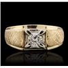 Image 1 : 14KT Yellow Gold 0.34ctw Diamond Ring