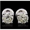 Image 1 : 14KT White Gold 1.16ctw Diamond Solitaire Earrings