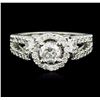 Image 1 : 14KT White Gold 1.17ctw Diamond Ring