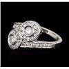Image 2 : 14KT White Gold 0.62ctw Diamond Ring