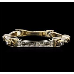 14KT Yellow Gold 6.08ctw Diamond Bracelet